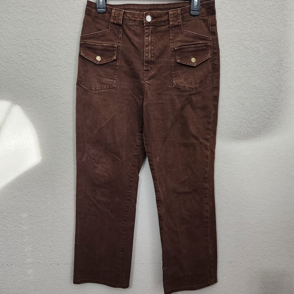 Vintage Cider Pants Womens Medium Brown Front Pockets Straight Leg